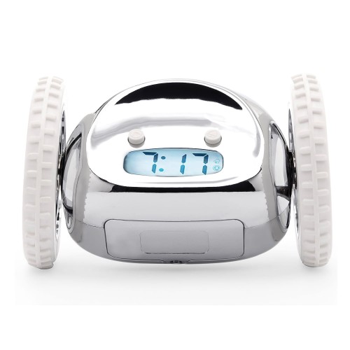 Clocky Uciekający Budzik Chrom